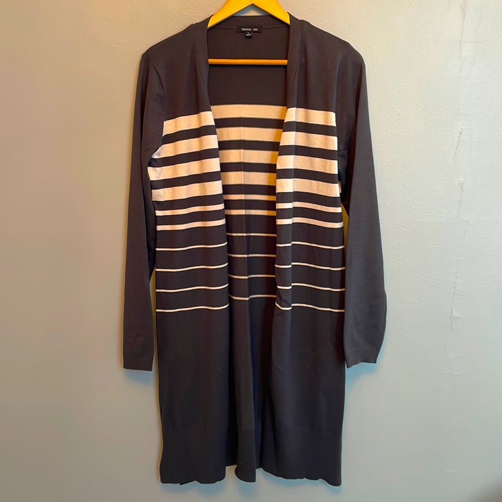Karissa & Me striped knee length sweater